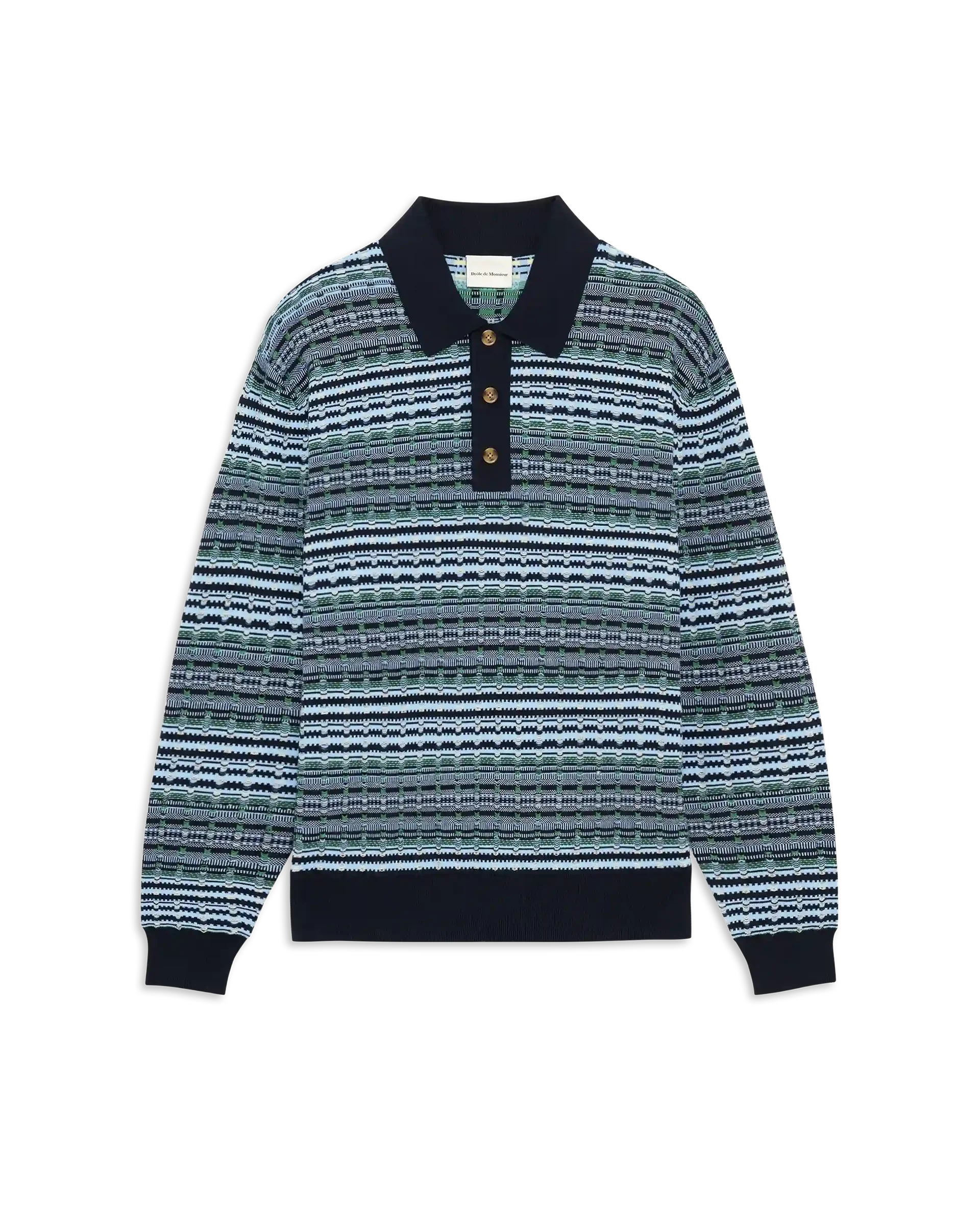 Coogi Long Sleeve Knit Polo