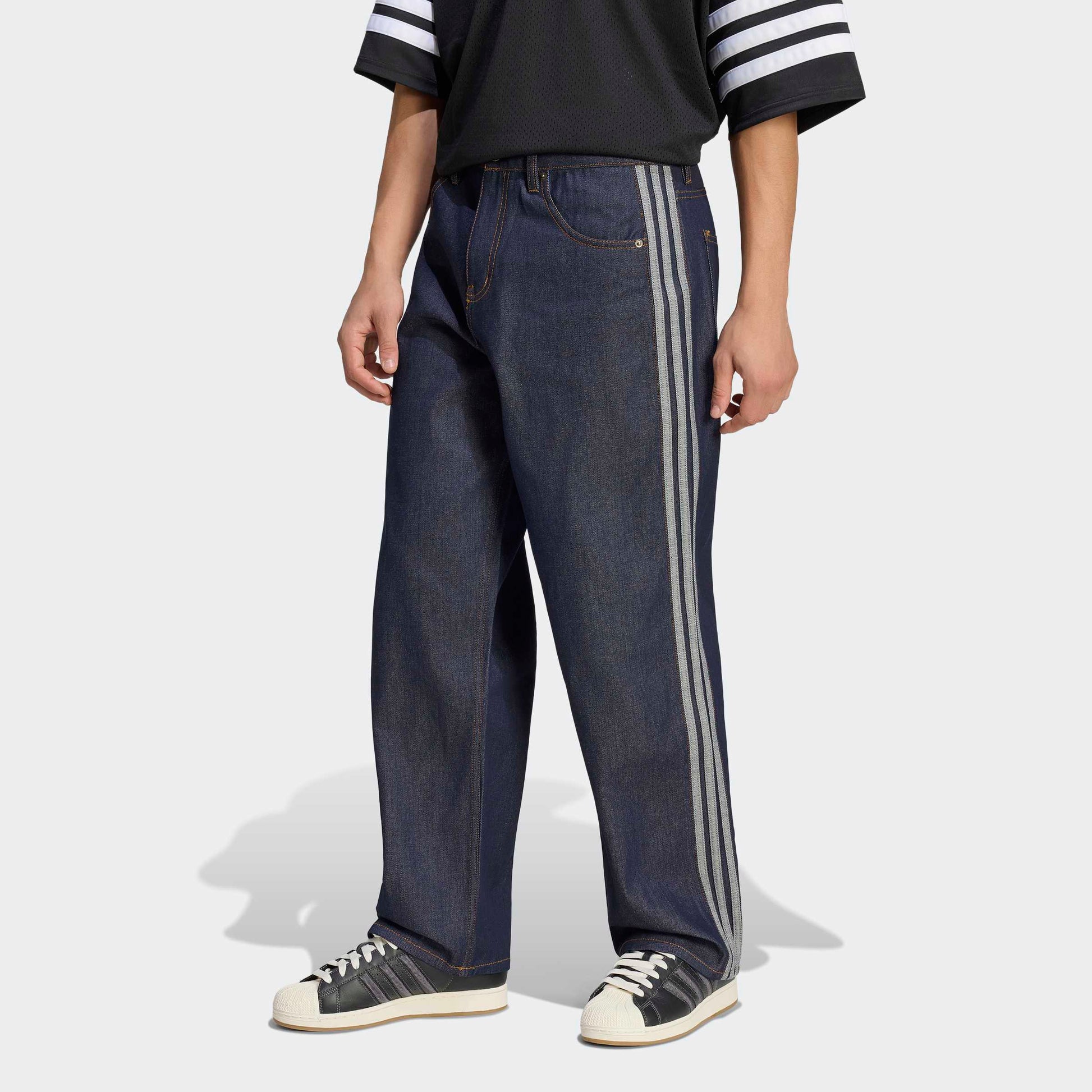 Firebird Adicolor Denim-Jeans mit mittelhohem Bund und gerade geschnittenem Bein