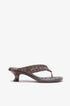 Melissa-Zehentrenner-Sandalen mit Pfennigabsatz in Braun