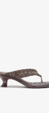 Melissa-Zehentrenner-Sandalen mit Pfennigabsatz in Braun
