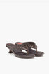 Melissa-Zehentrenner-Sandalen mit Pfennigabsatz in Braun