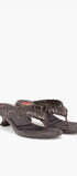 Melissa-Zehentrenner-Sandalen mit Pfennigabsatz in Braun