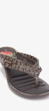 Melissa-Zehentrenner-Sandalen mit Pfennigabsatz in Braun
