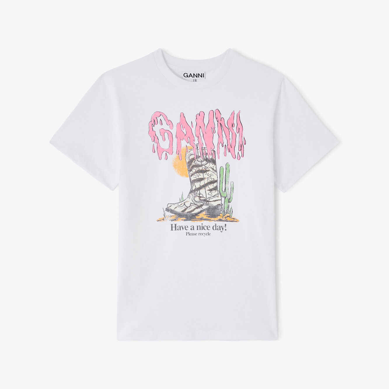 T-Shirt mit Zebra-Westernstiefel