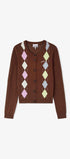 Strickjacke in Argyle
