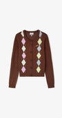 Strickjacke in Argyle