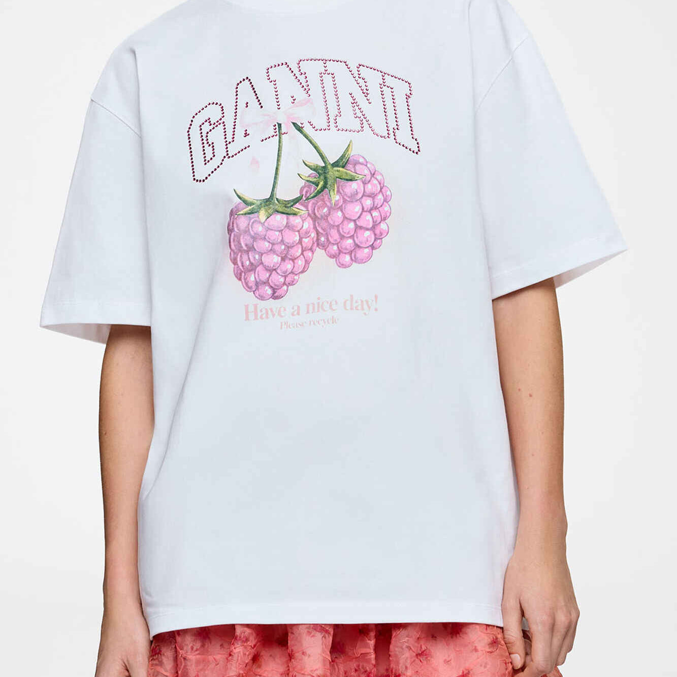 T-Shirt mit Himbeeren