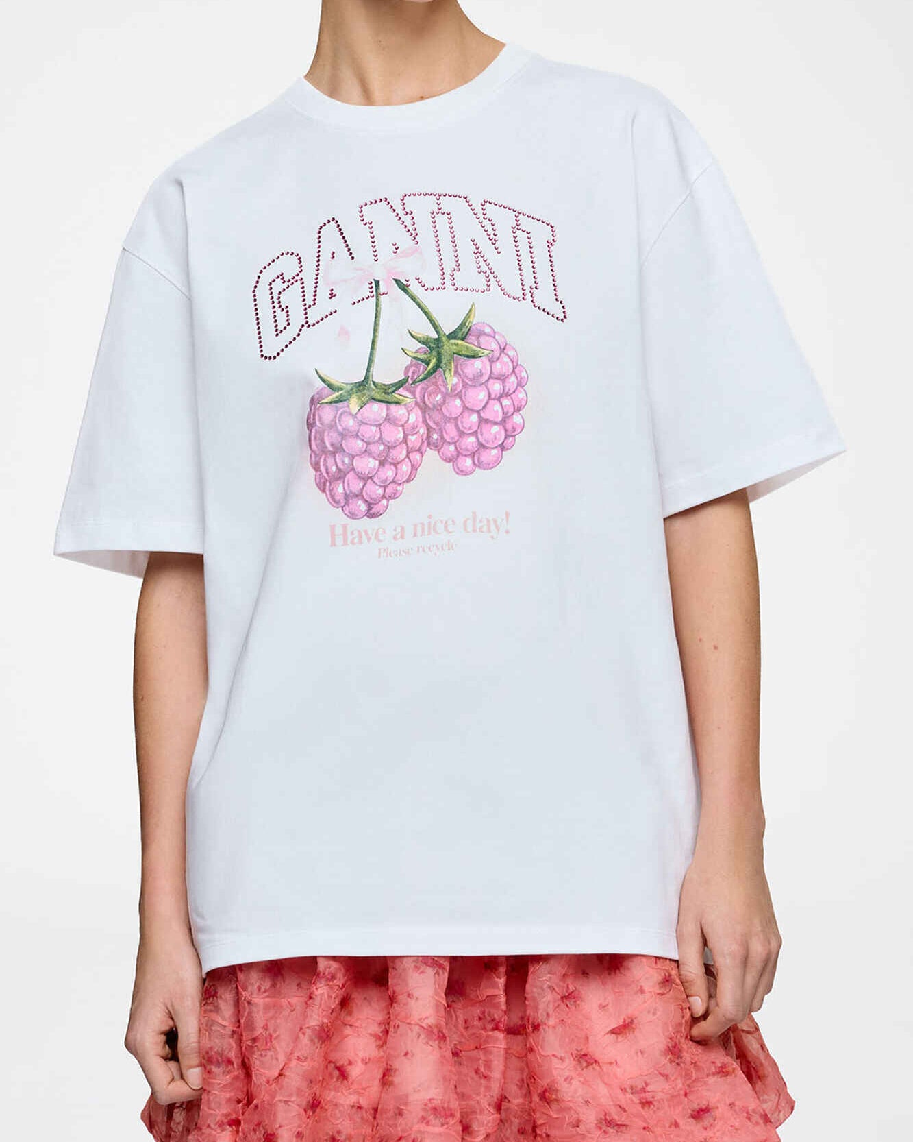 T-Shirt mit Himbeeren