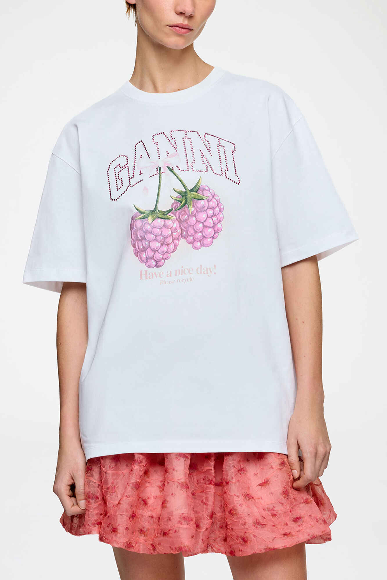 T-Shirt mit Himbeeren