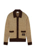 Waffle Knitwear Cardigan Drôle Patch