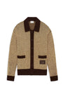 Waffle Knitwear Cardigan Drôle Patch