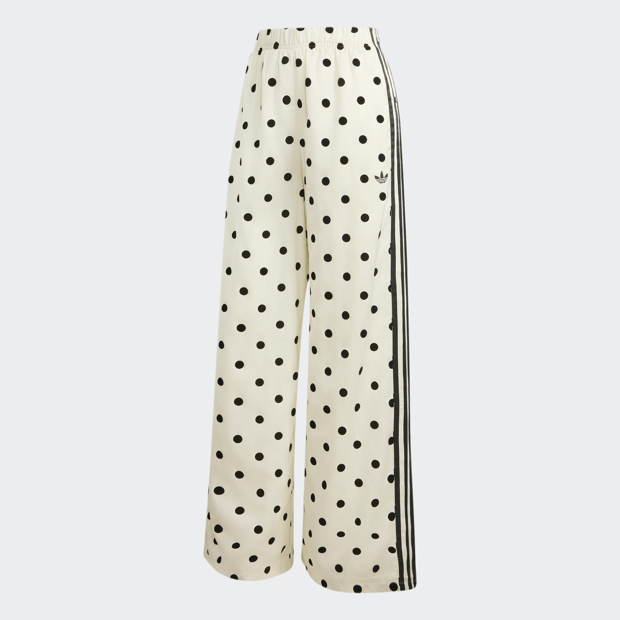 SATIN POLKA DOTS HOSE MIT WEITEM BEIN