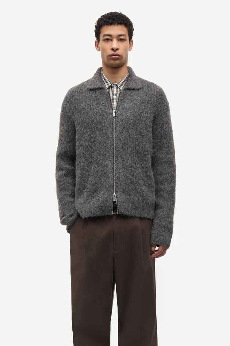 SAJOB ZIP CARDIGAN 15425