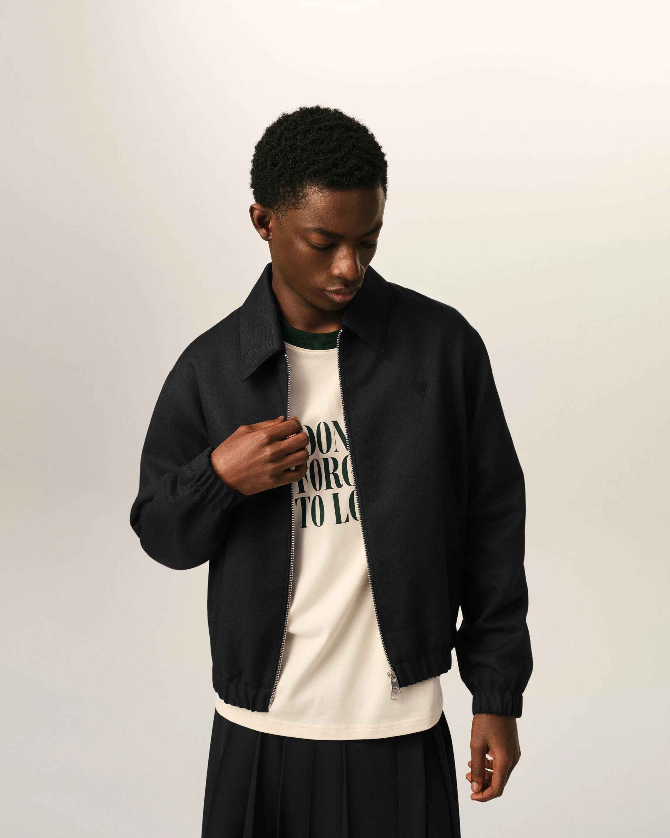 Gepolsterte Jacke aus Wolle