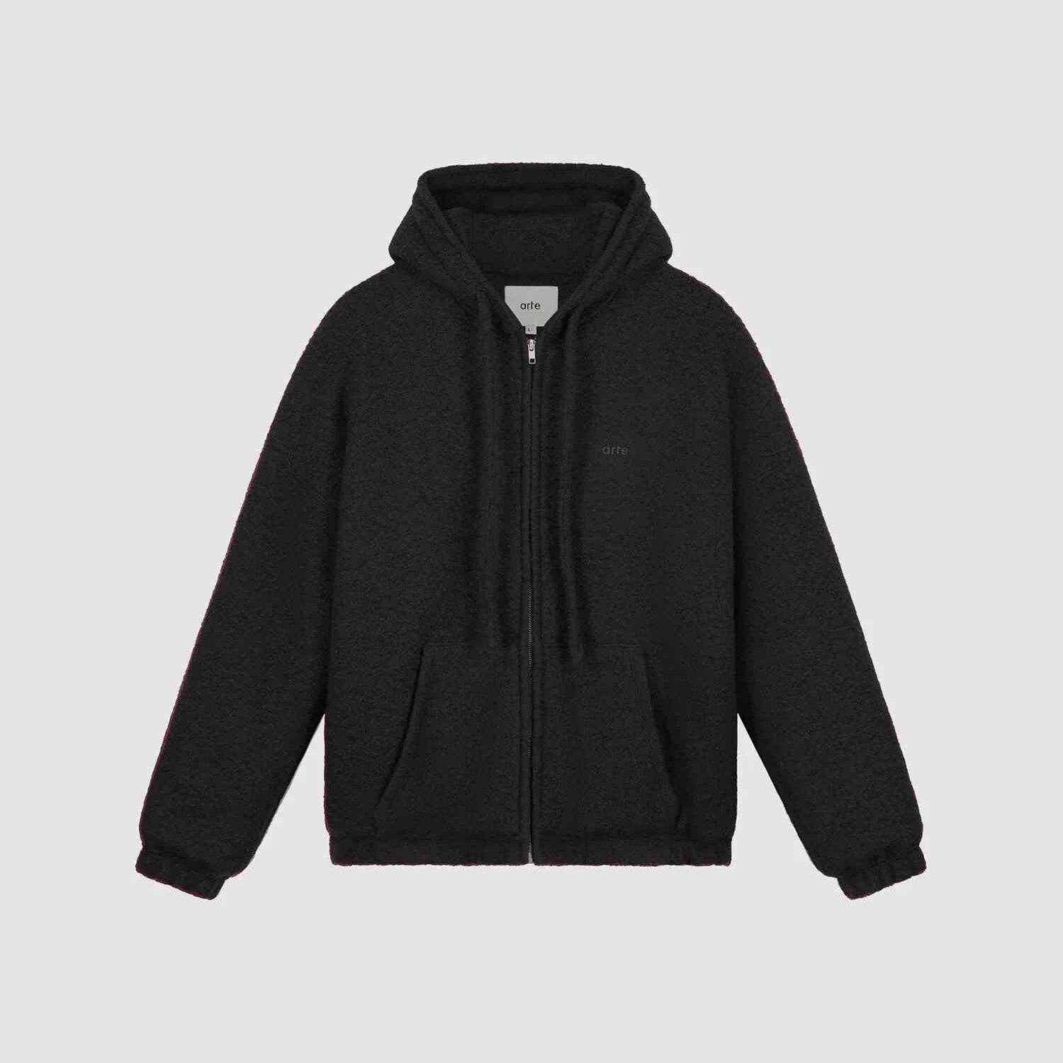 Boiled Wool Hooded Jacket