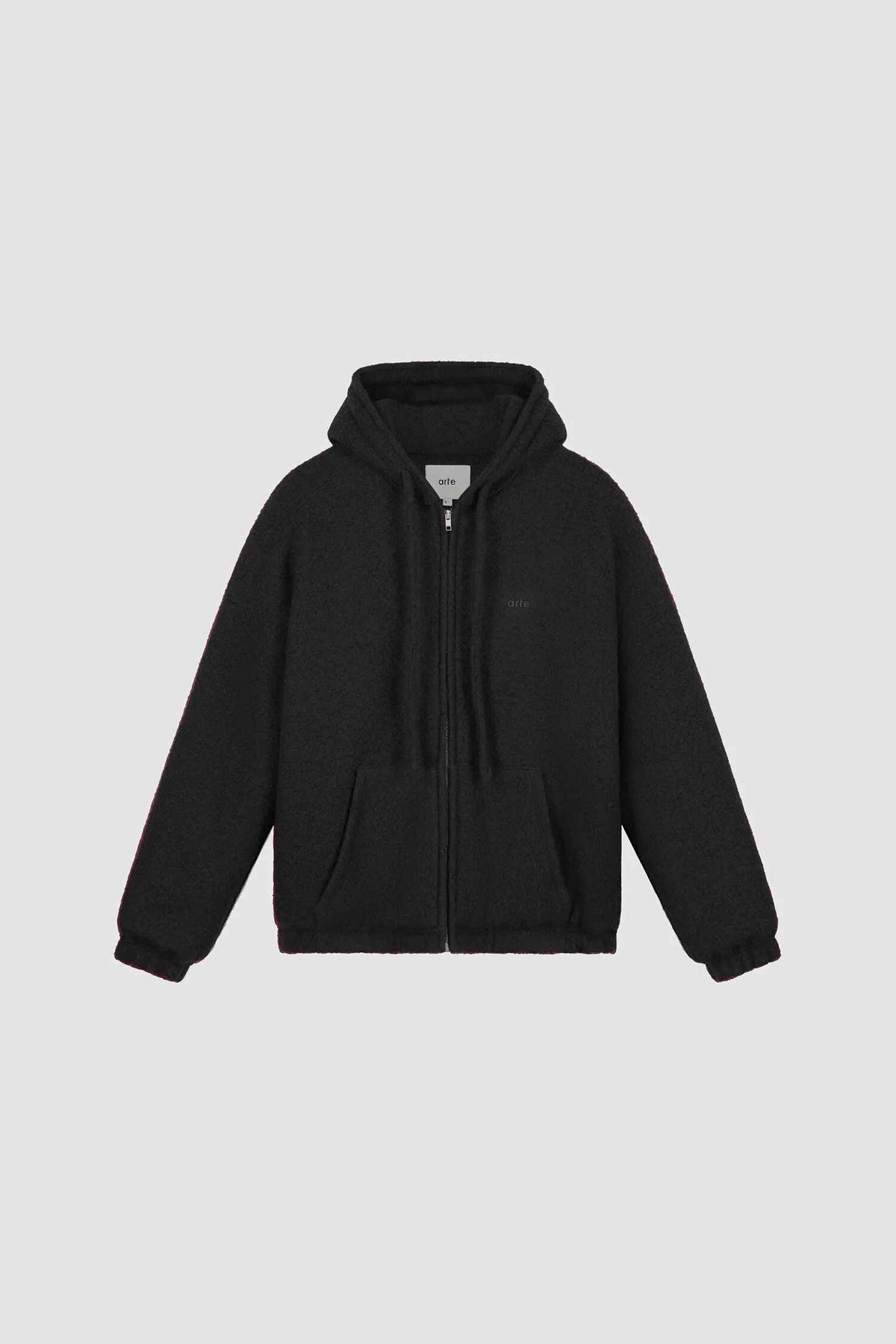 Boiled Wool Hooded Jacket