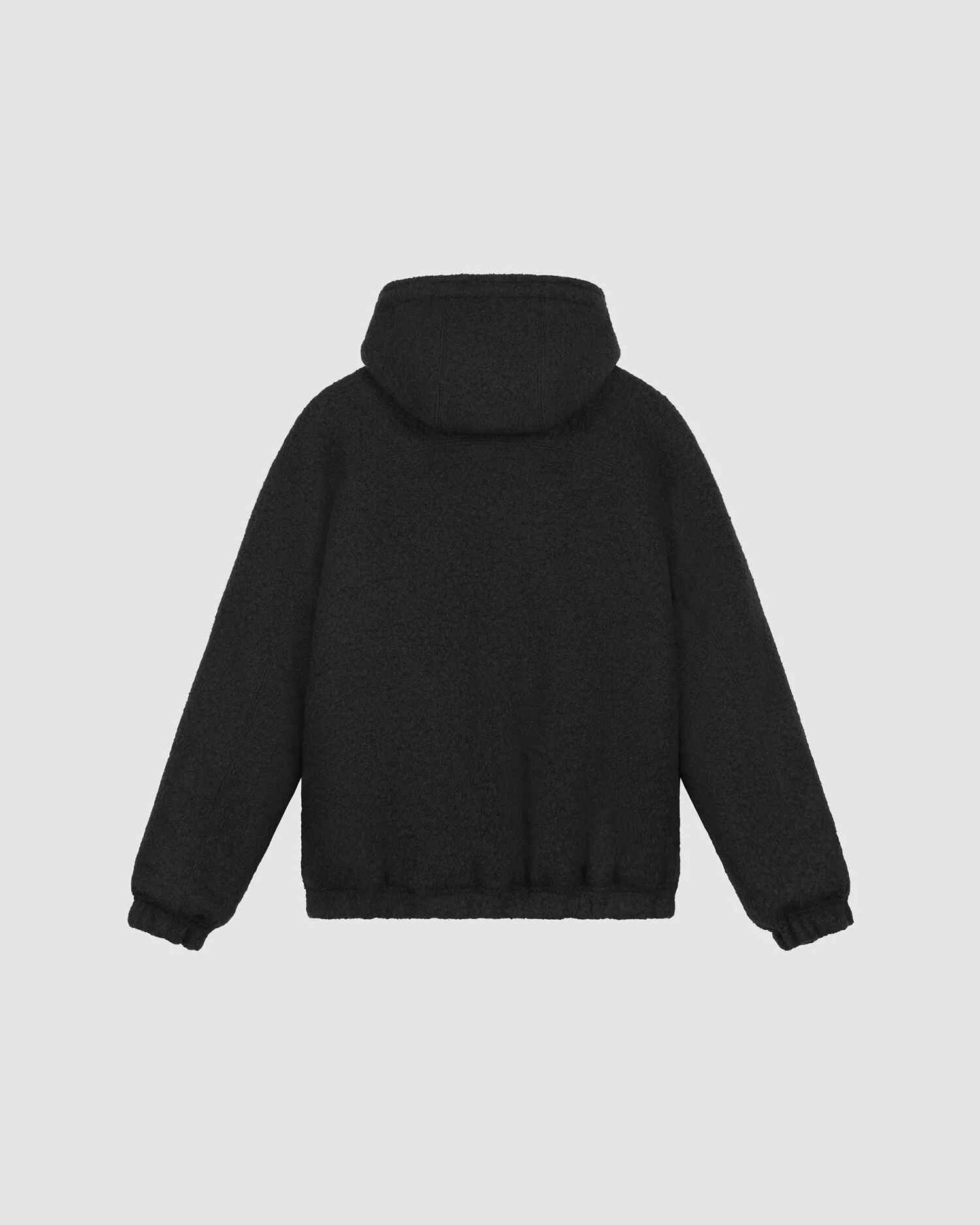 Boiled Wool Hooded Jacket