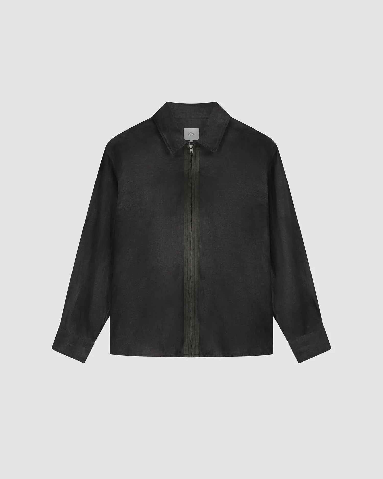 Dusty Linen Zip Shirt