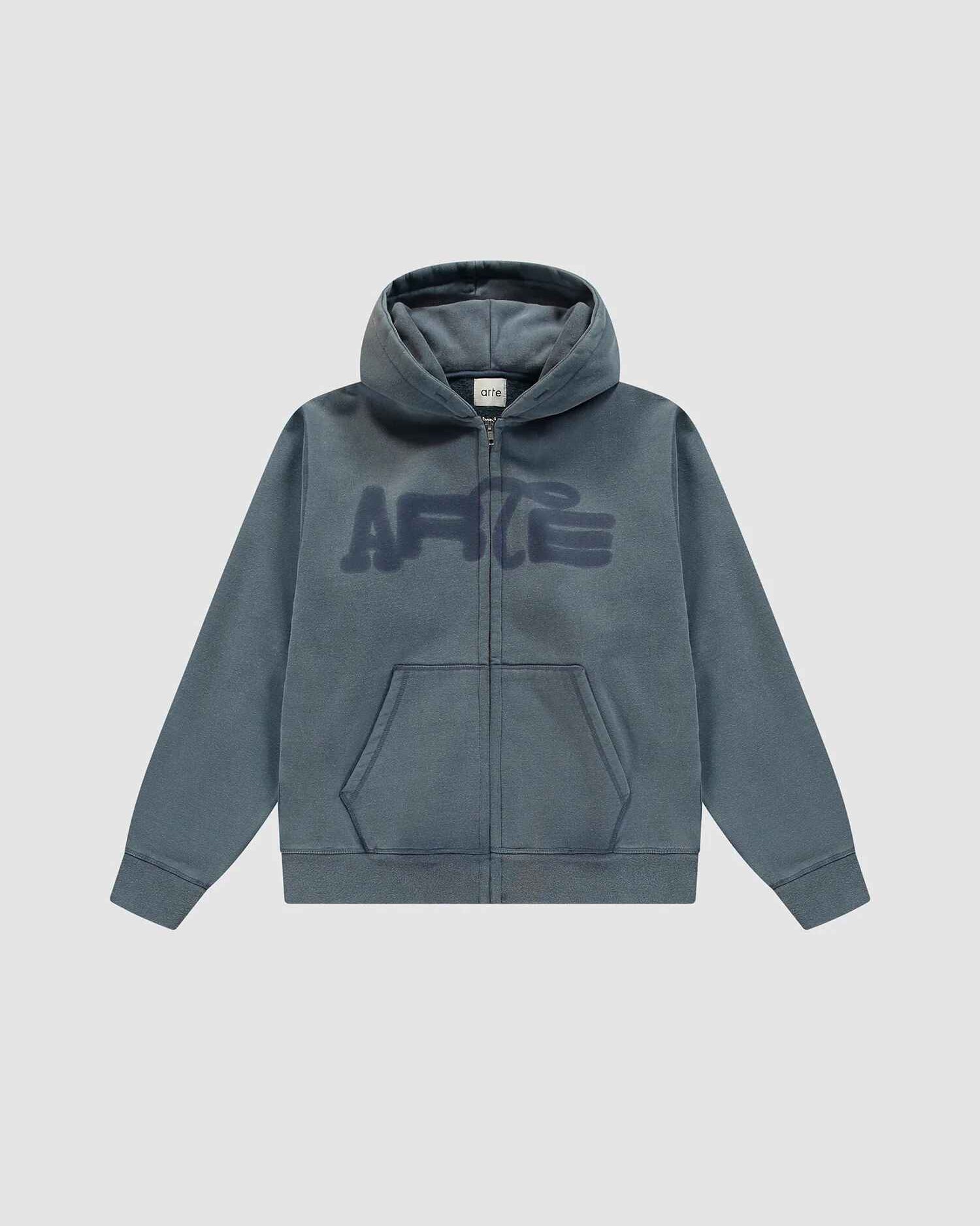 Stencil Sunfade Zip Hoodie