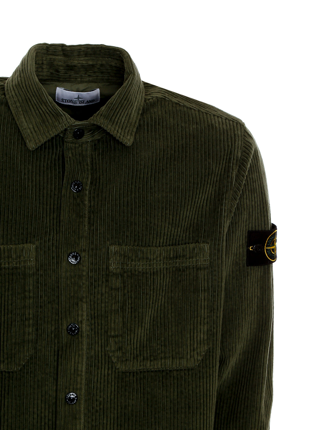STONE ISLAND Logo corduroy overshirt | Harvey Nichols
